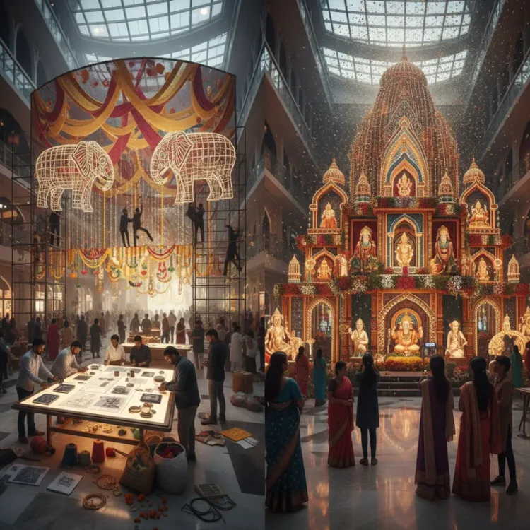 From Concept to Creation The Secret Art of Festival Mall Decoration in Delhi