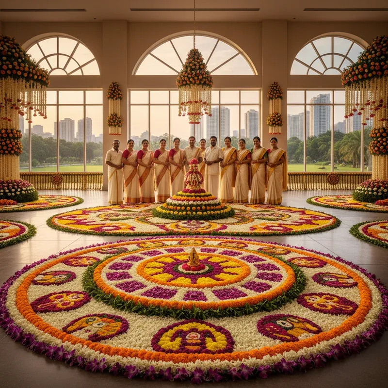 Celebrate Onam In Noida With Breathtaking Floral Designs