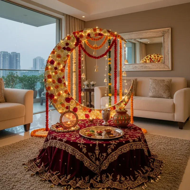 Elegant Karwa Chauth Decoration Ideas For Noida Homes