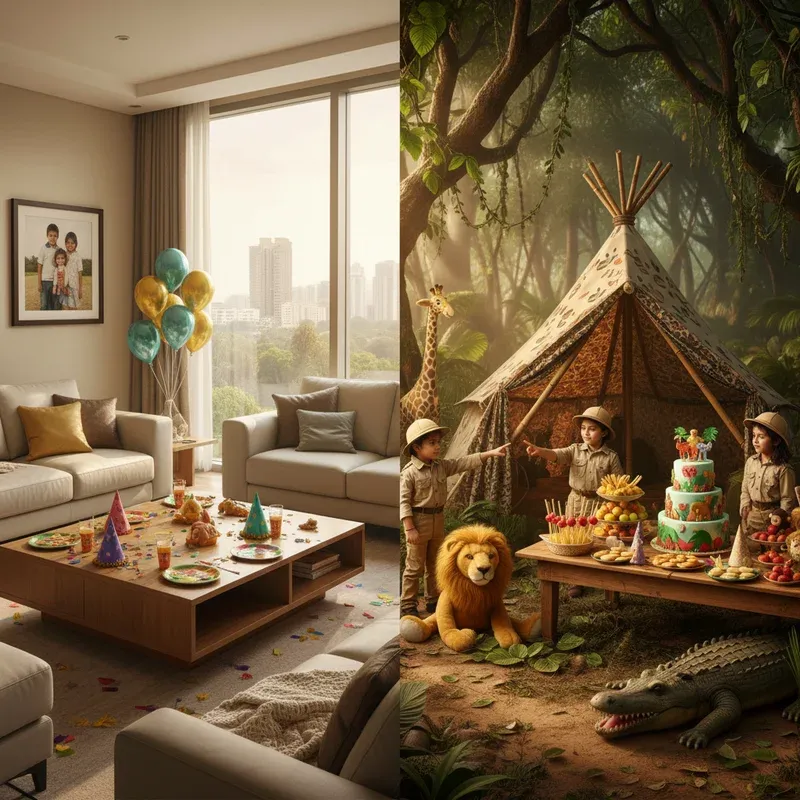 From Gurgaon Living Room to Jungle Safari A Birthday Party Case Study