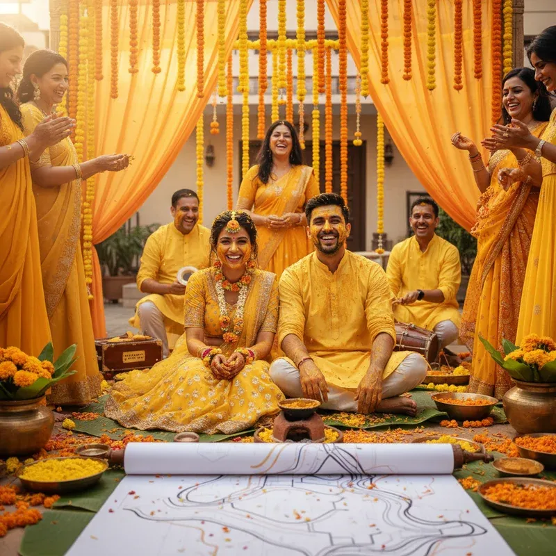 From Vision to Vivid Reality A Faridabad Haldi Ceremony Transformation