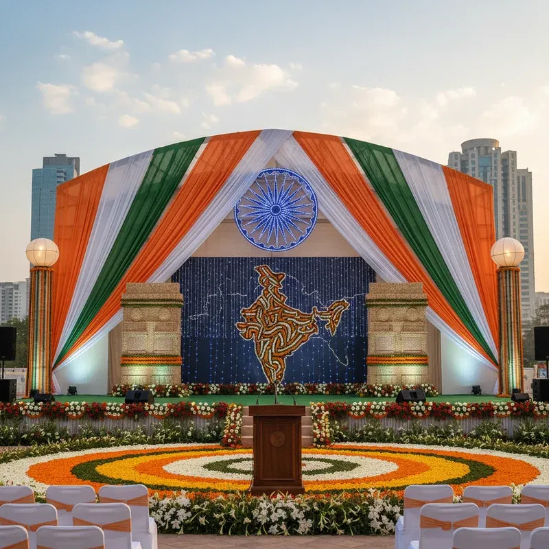 Inspiring Republic Day Stage Decoration Ideas for Your Noida Event