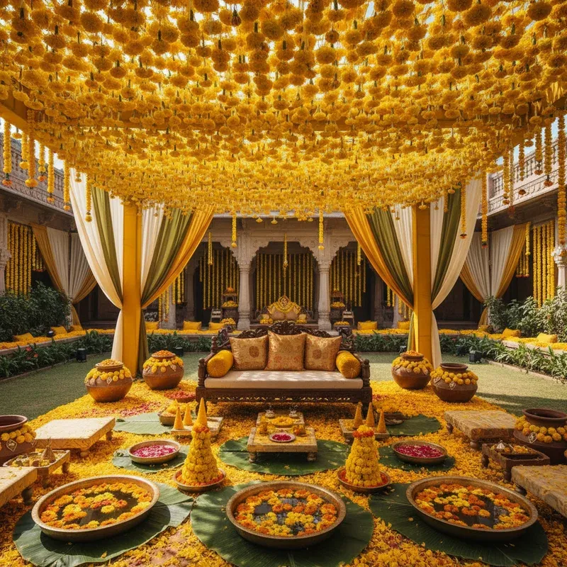 Transform Your Haldi Ceremony in Faridabad with Breathtaking Decor