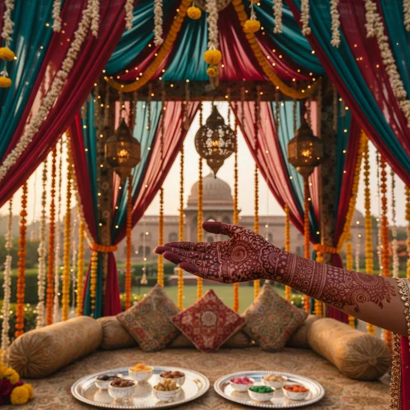 Transform Your Mehendi with Breathtaking Decoration in Delhi